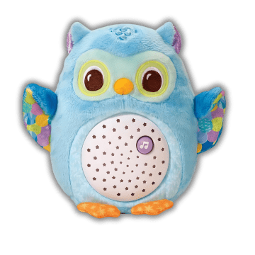 Lumi’Chouette Bleu : Veilleuse Bébé Sons, Lumières & Étoiles