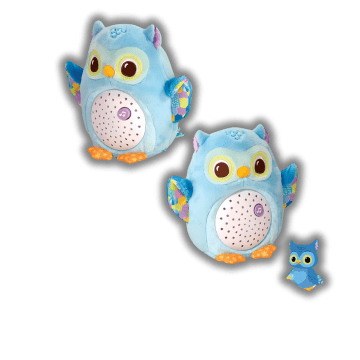 VTech Lumi’Chouette Bleu : Veilleuse Bébé Sons, Lumières & Étoiles